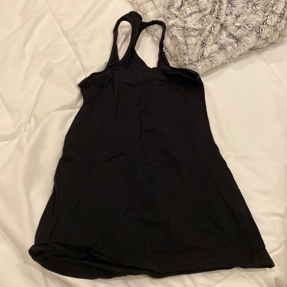 Lulu Lemon plain black racer back workout tank